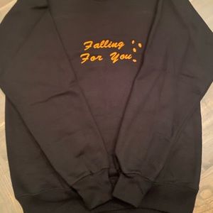 Embroidered Fall Crewneck Sweatshirt. Sizes available S, M. L, and XL.